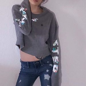 Obo NWT Xs Hollister crop top crewneck sweater